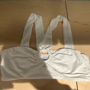 White Cropped Bra Top